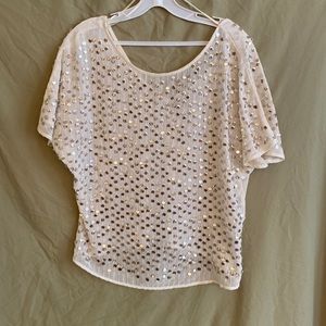 Jennifer Lopez sequin sheer blouse